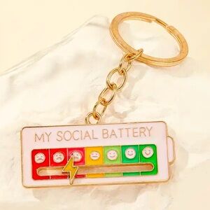 Social Battery Keychain